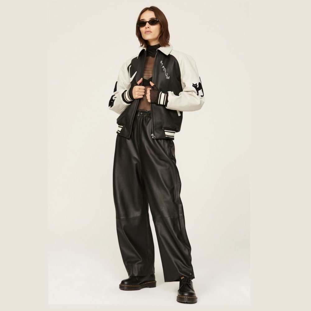 STADIUM by Stadium Good Number #8 Lucky 100% Leather Jacket MSRP$525